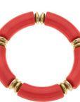 Orange lelani disc bracelet set of 2